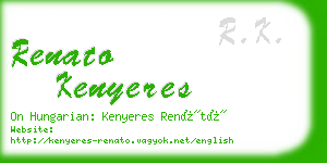 renato kenyeres business card